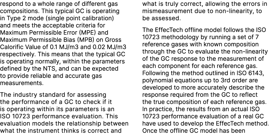 respond to a whole range of different gas compositions. This typical GC is operating in Type 2 mode (single point cal...