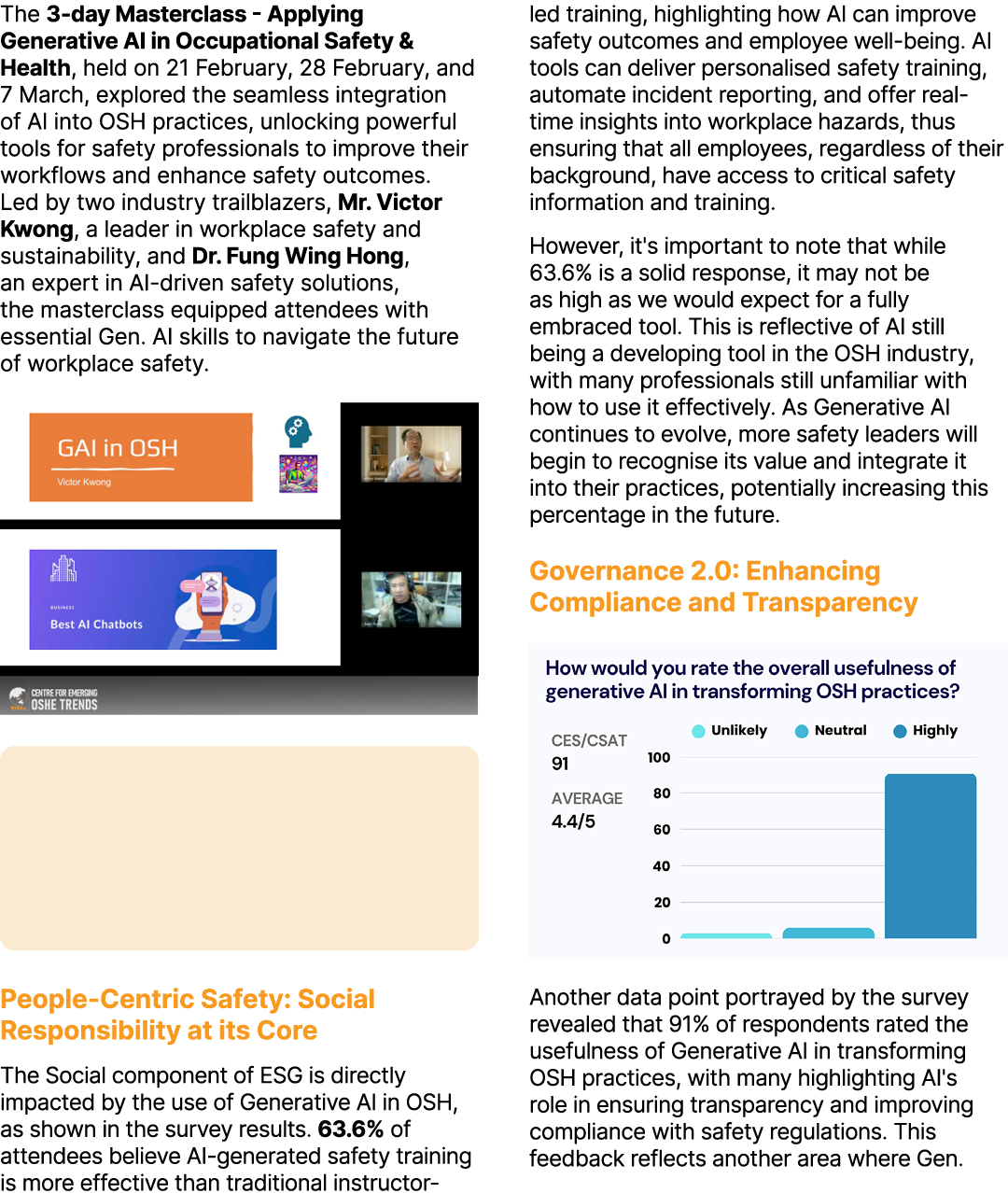 The 3 day Masterclass Applying Generative AI in Occupational Safety & Health, held on 21 February, 28 February, and 7...