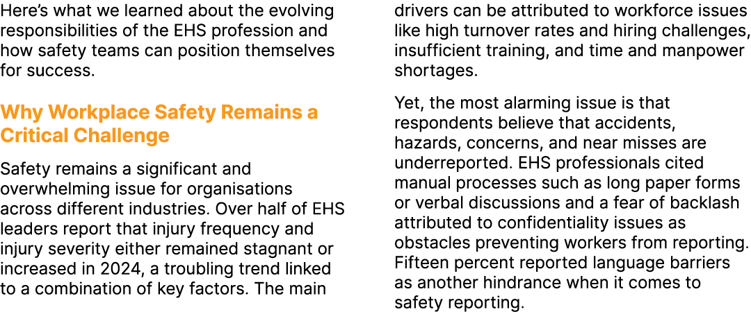 Here’s what we learned about the evolving responsibilities of the EHS profession and how safety teams can position th...