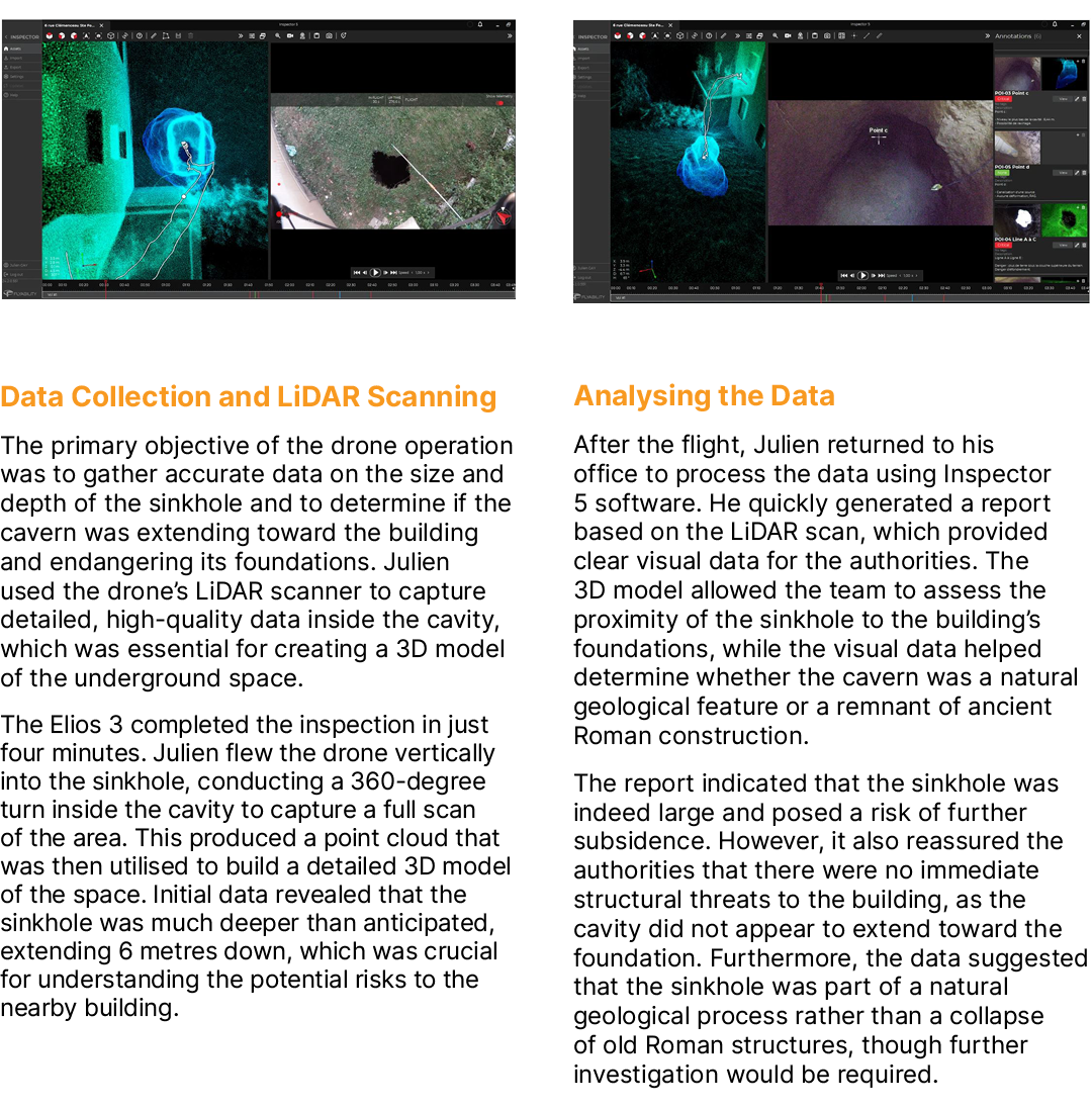 ￼ Data Collection and LiDAR Scanning The primary objective of the drone operation was to gather accurate data on the ...