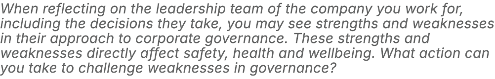 When reflecting on the leadership team of the company you work for, including the decisions they take, you may see st...