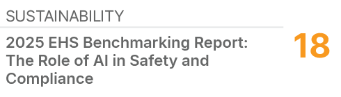Sustainability,18,2025 EHS Benchmarking Report: The Role of AI in Safety and Compliance