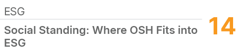 ESG,14,Social Standing: Where OSH Fits into ESG