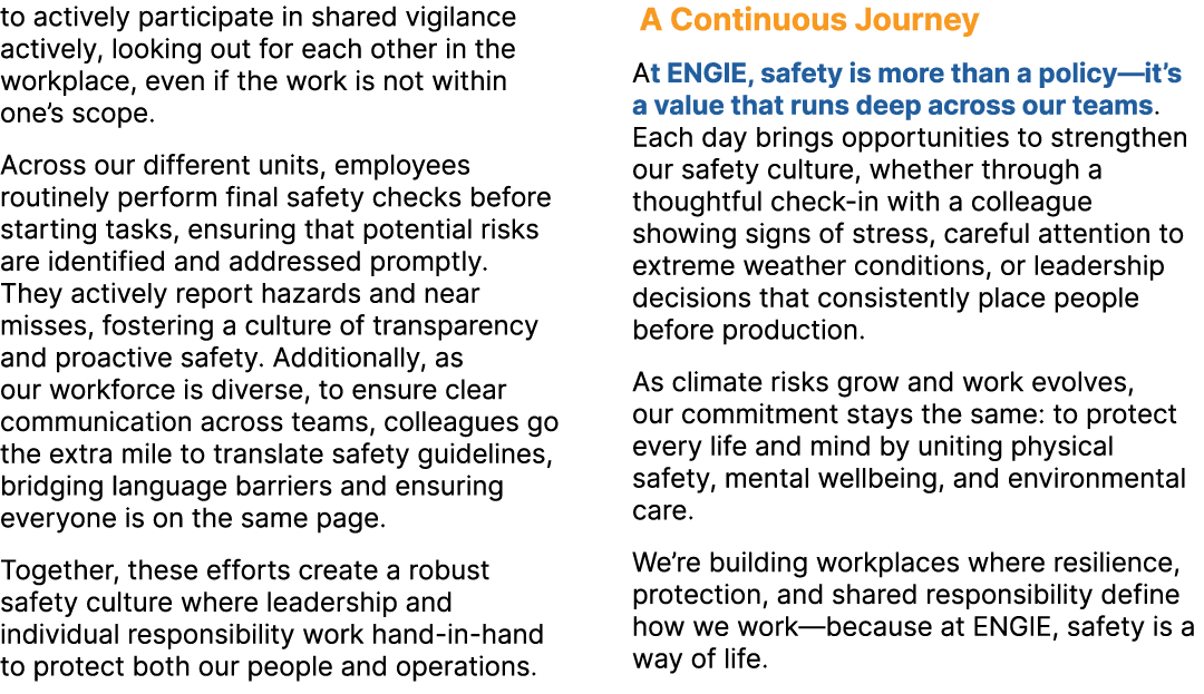 to actively participate in shared vigilance actively, looking out for each other in the workplace, even if the work i...