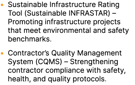 • Sustainable Infrastructure Rating Tool (Sustainable INFRASTAR) – Promoting infrastructure projects that meet enviro...