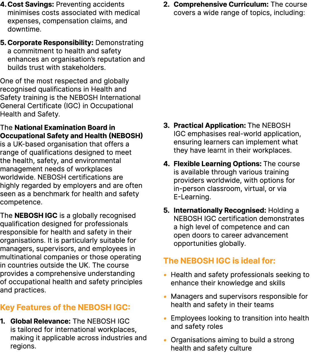 4. Cost Savings: Preventing accidents minimises costs associated with medical expenses, compensation claims, and down...