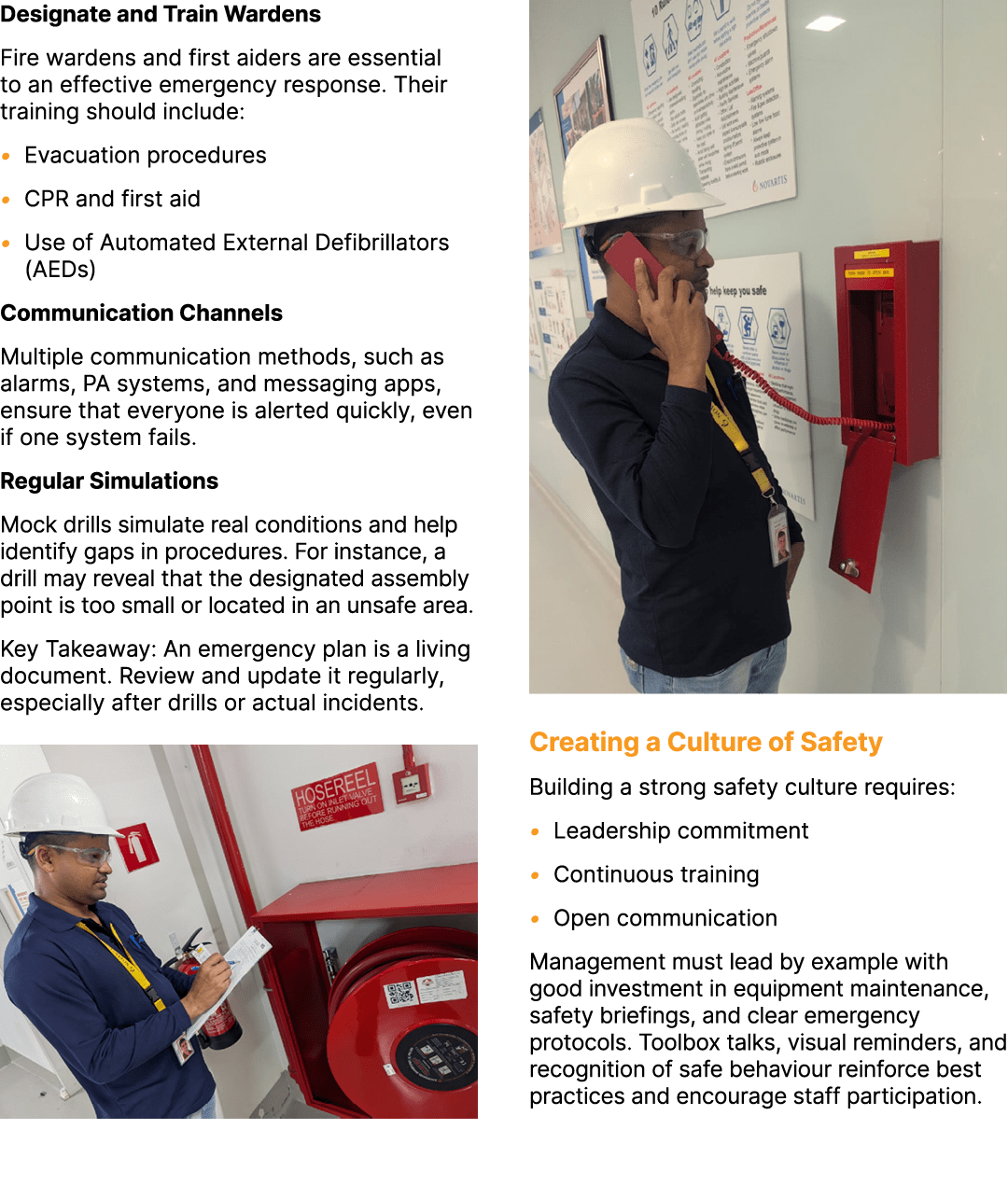 Designate and Train Wardens Fire wardens and first aiders are essential to an effective emergency response. Their tra...