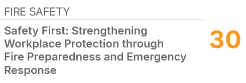 Fire Safety,30,Safety First: Strengthening Workplace Protection through Fire Preparedness and Emergency Response