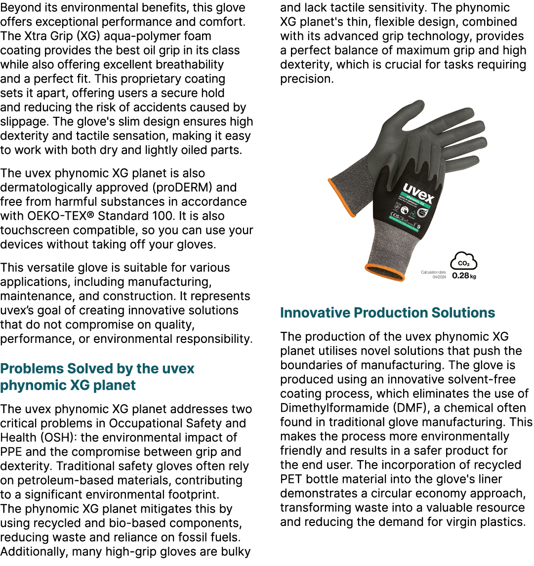 Beyond its environmental benefits, this glove offers exceptional performance and comfort. The Xtra Grip (XG) aqua pol...