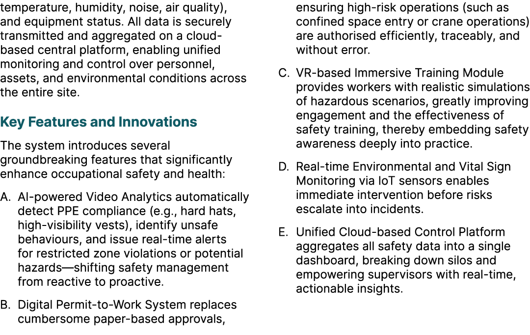 temperature, humidity, noise, air quality), and equipment status. All data is securely transmitted and aggregated on ...