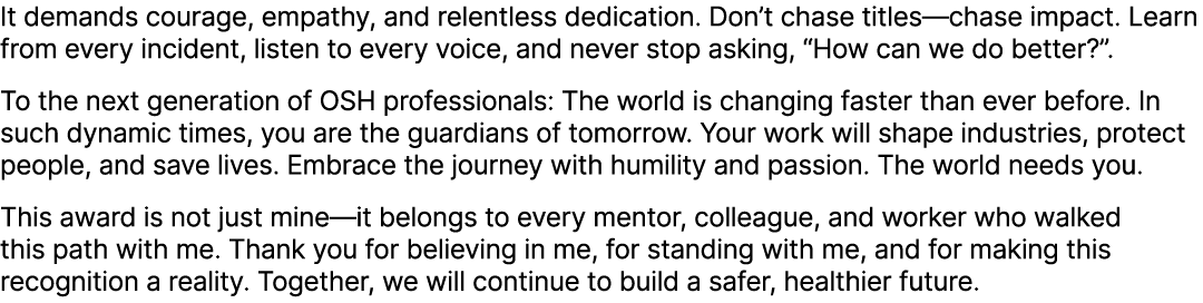 It demands courage, empathy, and relentless dedication. Don’t chase titles—chase impact. Learn from every incident, l...