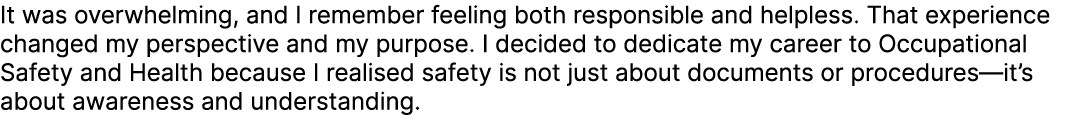 It was overwhelming, and I remember feeling both responsible and helpless. That experience changed my perspective and...