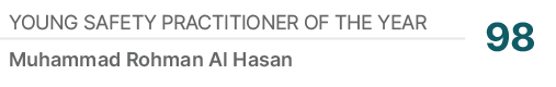 Young Safety Practitioner of The Year,98,Muhammad Rohman Al Hasan