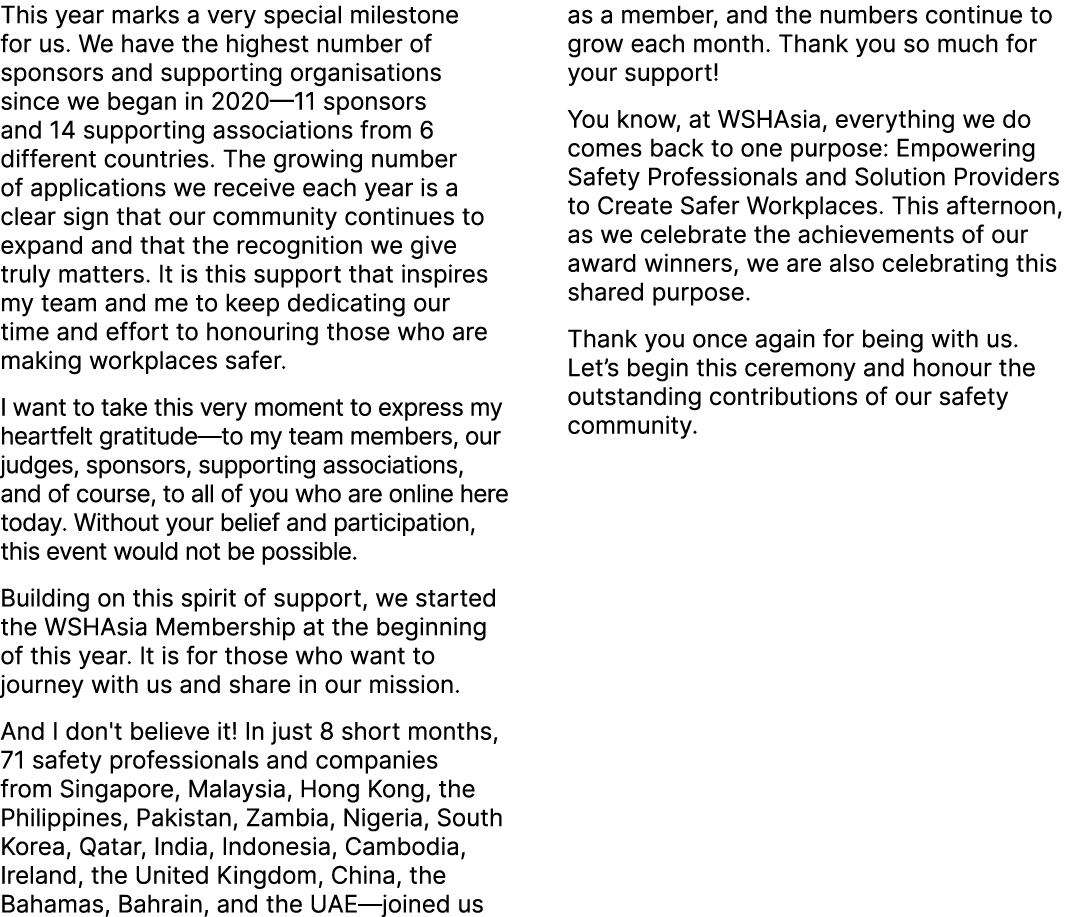 This year marks a very special milestone for us. We have the highest number of sponsors and supporting organisations ...
