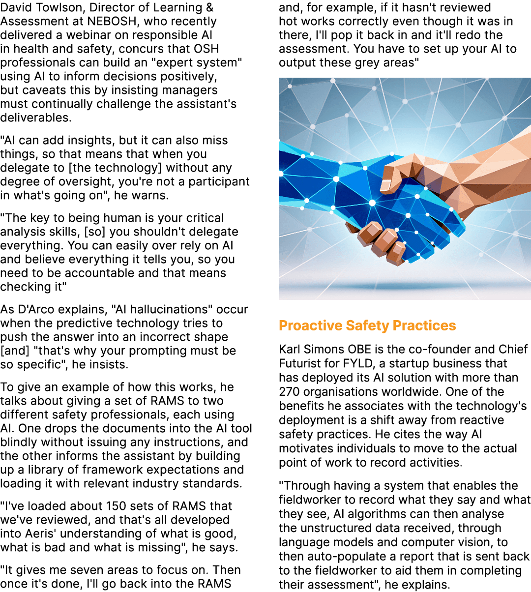 David Towlson, Director of Learning & Assessment at NEBOSH, who recently delivered a webinar on responsible AI in hea...