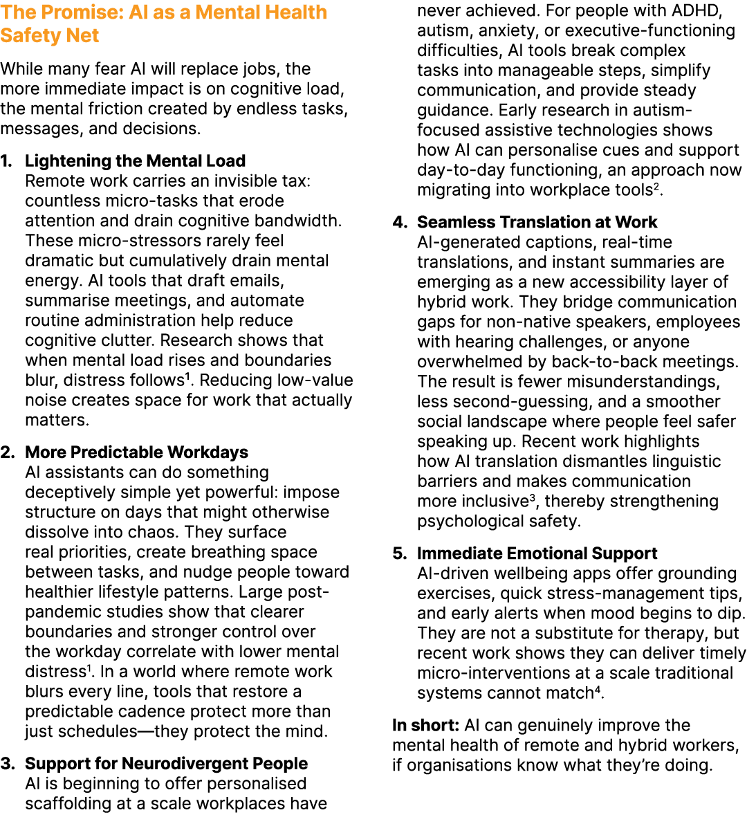 The Promise: AI as a Mental Health Safety Net While many fear AI will replace jobs, the more immediate impact is on c...