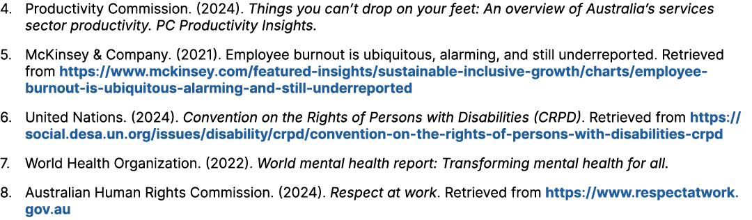 4. Productivity Commission. (2024). Things you can’t drop on your feet: An overview of Australia’s services sector pr...