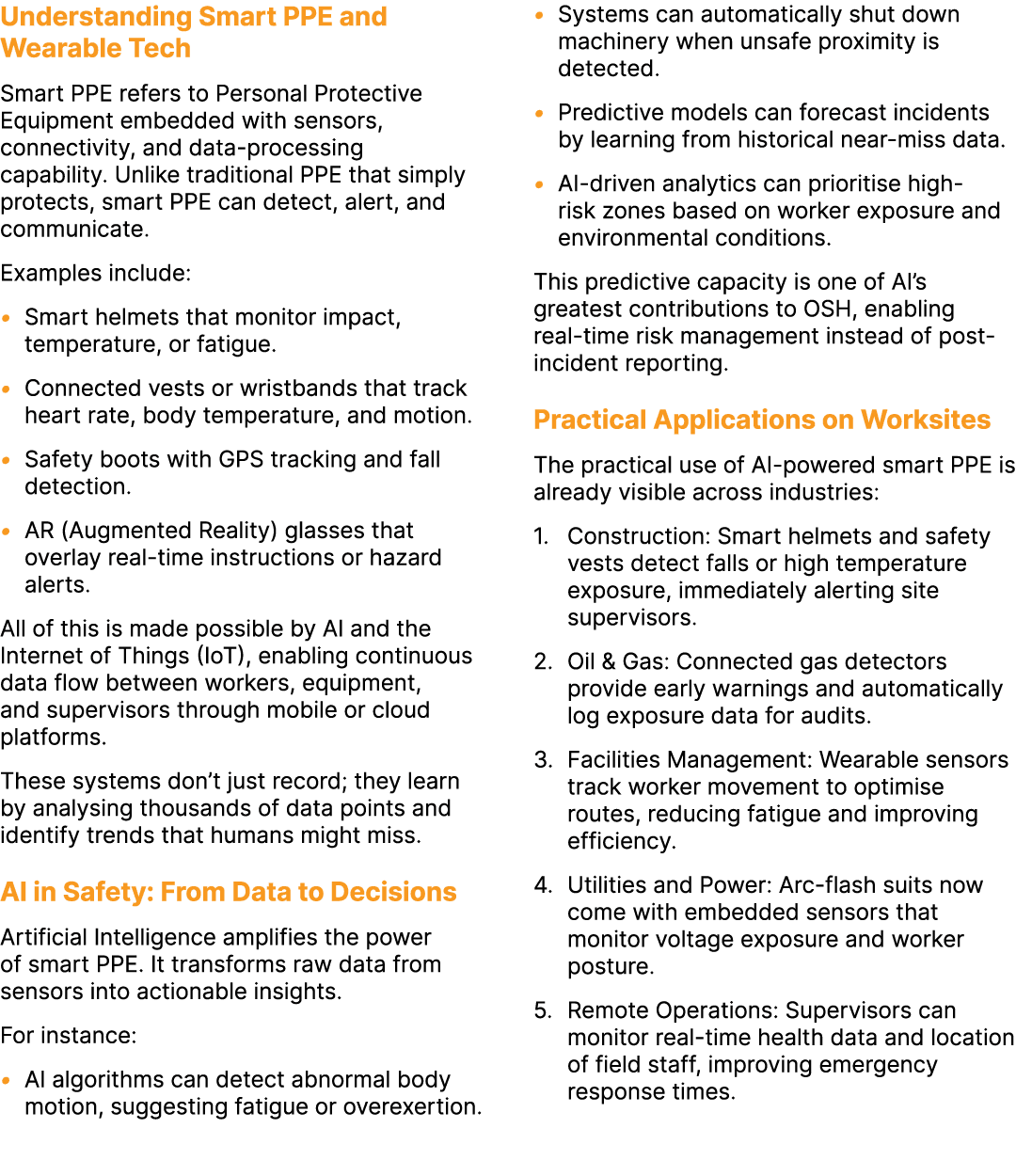 Understanding Smart PPE and Wearable Tech Smart PPE refers to Personal Protective Equipment embedded with sensors, co...