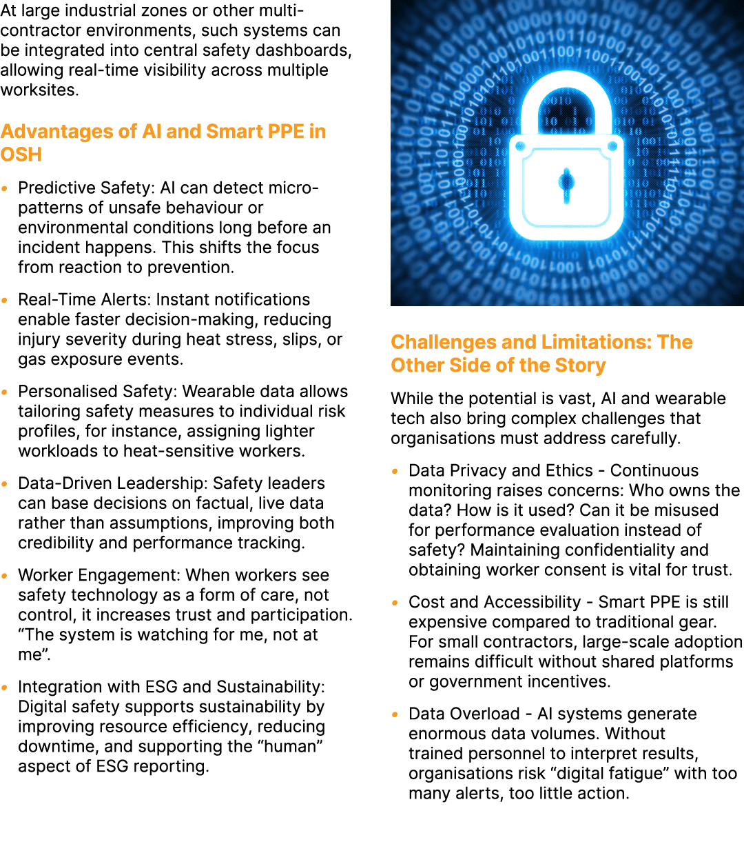 At large industrial zones or other multi contractor environments, such systems can be integrated into central safety ...