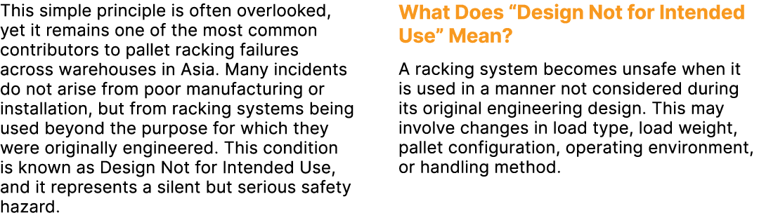 This simple principle is often overlooked, yet it remains one of the most common contributors to pallet racking failu...