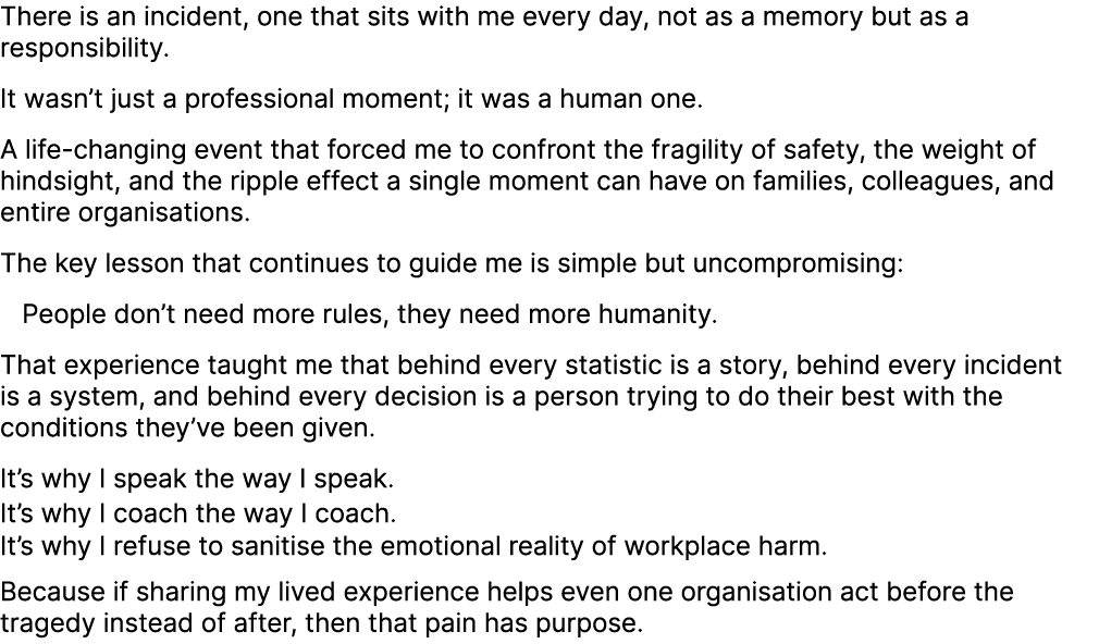 There is an incident, one that sits with me every day, not as a memory but as a responsibility. It wasn’t just a prof...