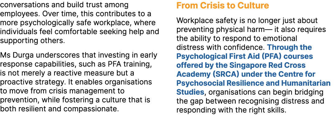 conversations and build trust among employees. Over time, this contributes to a more psychologically safe workplace, ...