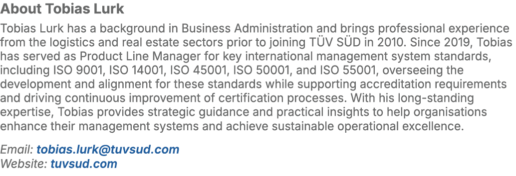 About Tobias Lurk Tobias Lurk has a background in Business Administration and brings professional experience from the...