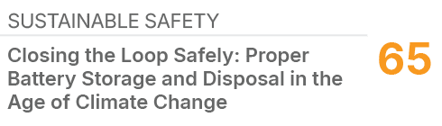 Sustainable Safety,65,Closing the Loop Safely: Proper Battery Storage and Disposal in the Age of Climate Change 