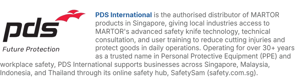 ￼PDS International is the authorised distributor of MARTOR products in Singapore, giving local industries access to M...