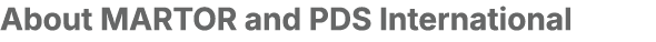 About MARTOR and PDS International