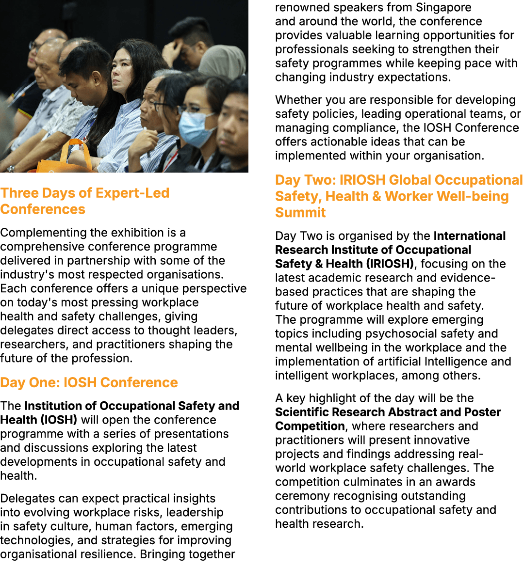 ￼ Three Days of Expert Led Conferences Complementing the exhibition is a comprehensive conference programme delivered...