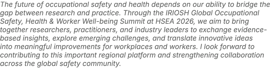 The future of occupational safety and health depends on our ability to bridge the gap between research and practice. ...