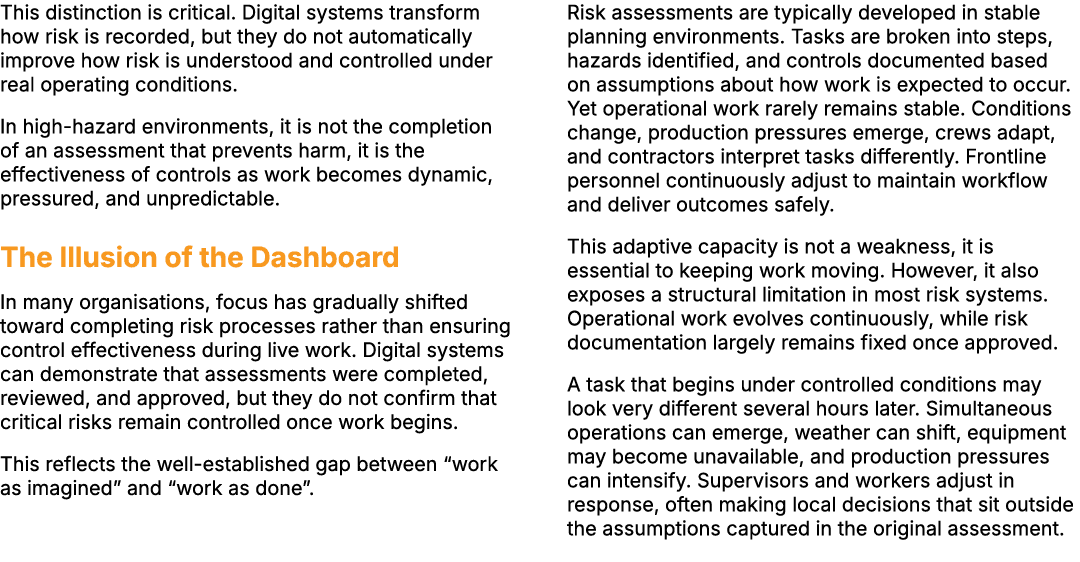 This distinction is critical. Digital systems transform how risk is recorded, but they do not automatically improve h...