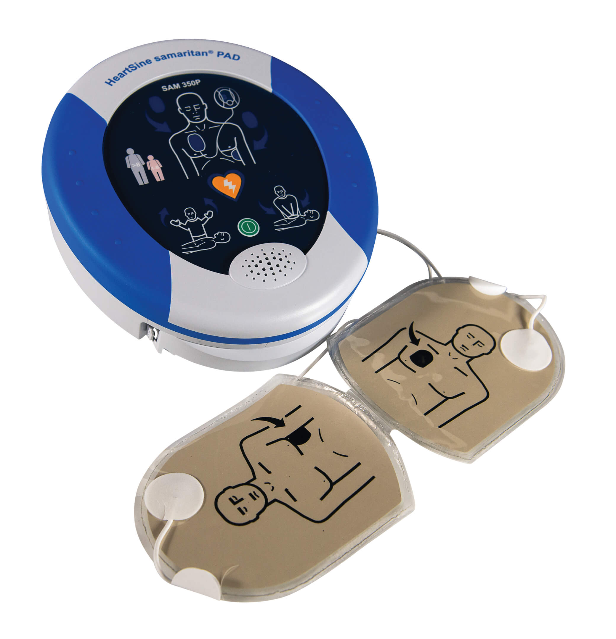 HeartSine AED 350P Defibrillator opened - by HTM Medico in Singapore