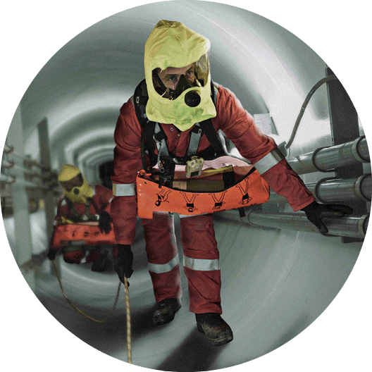 Underground tunnel connecting the pipes from the old plant to the new plant for transport gas and electrical line.