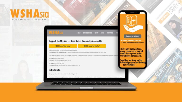 WSHAsia Launches “Support the Mission” Initiative to Keep Safety Knowledge Free and Accessible Across Asia Pacific