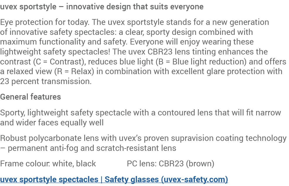 uvex sportstyle – innovative design that suits everyone Eye protection for today. The uvex sportstyle stands for a ne...