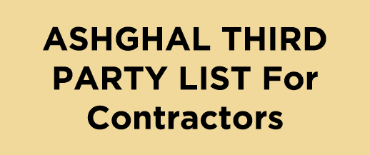 ASHGHAL THIRD PARTY LIST For Contractors